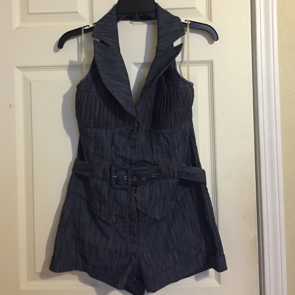 Denim romper