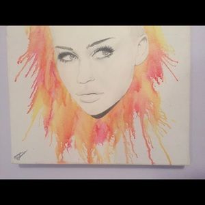 Handmade/drawn 8x10 Miley Cyrus drawing