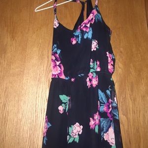 Floral cutout maxi dress