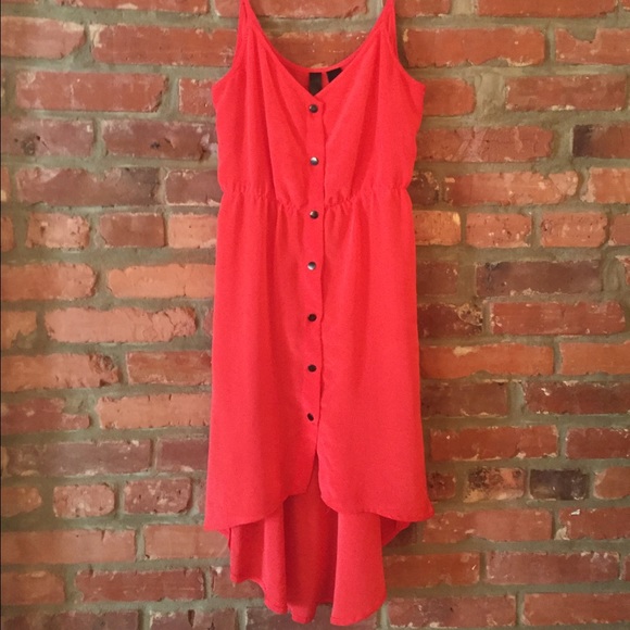 Hi Lo Bright Coral Dress