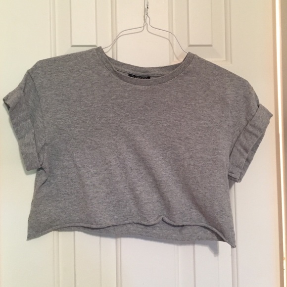 Topshop cropped cutoff top