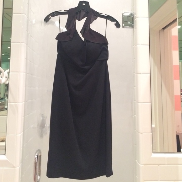 Black halter dress