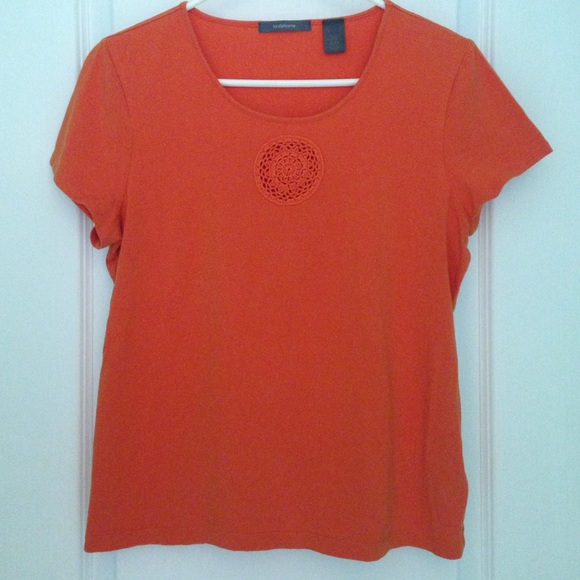 Liz Claiborne orange tee shirt.