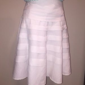 Linen Banded A-Line Skirt
