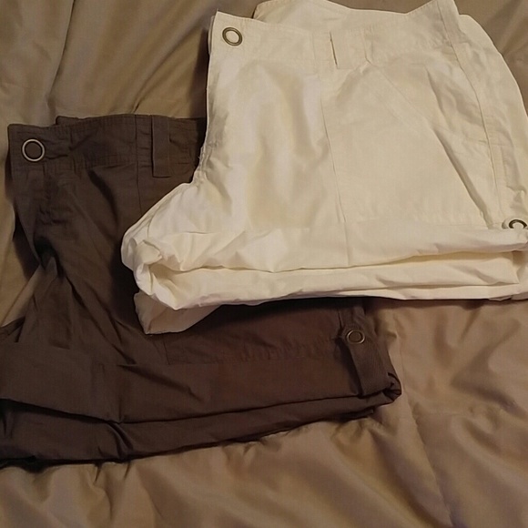 2 pair of gap roll up shorts sz 14 and sz 12