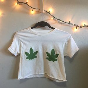 Marijuana Leaf Festival crop top