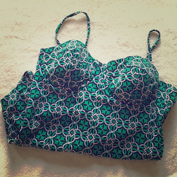 NWT J. Crew One Piece Green Swimsuit