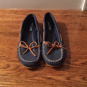 Blue Minnetonka Moccasins