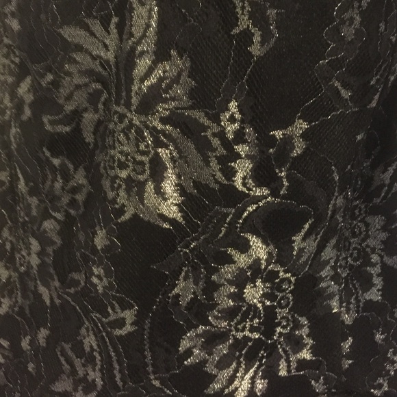 Black and Silver Strapless Dress - Picture 2 of 2