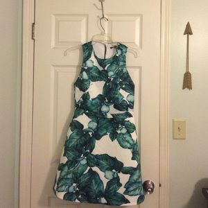 Palm print dress