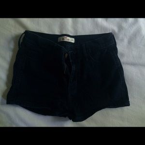 Navy Hollister Mid-Rise Shorts