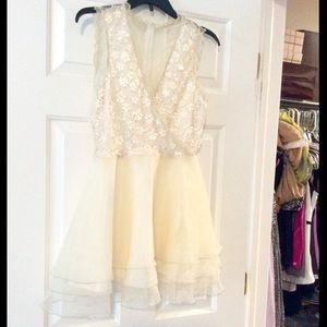 Ivory sheer mini dress