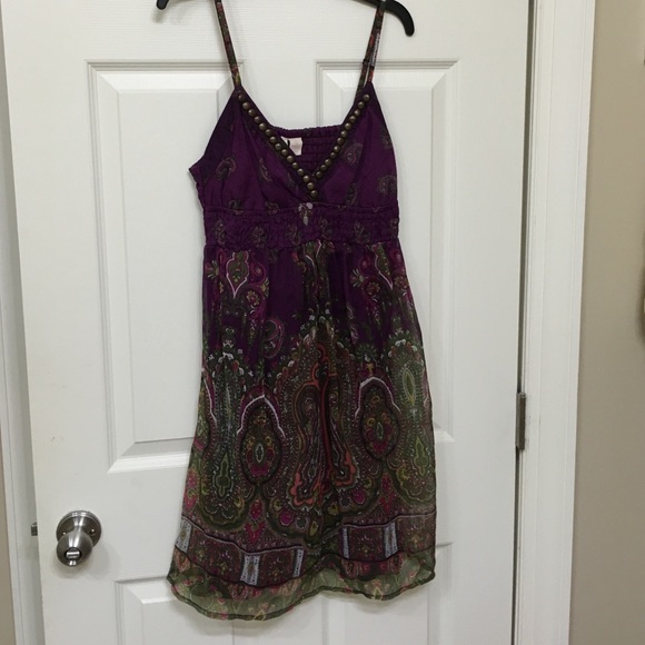 Purple printed sundress
