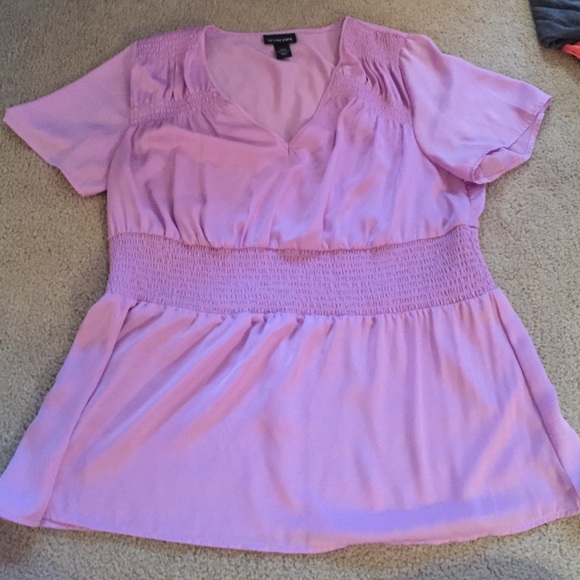 Lane Bryant light purple silk dress top