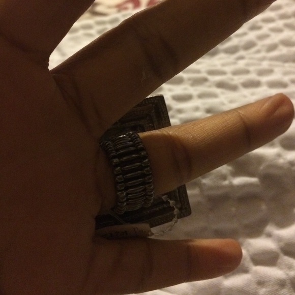 Beautiful Stretch Square Rhinestone Ring - image 2