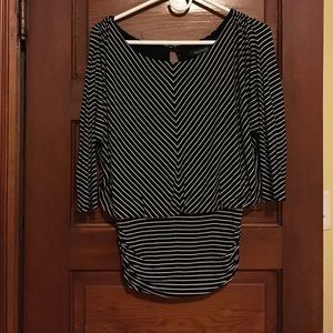White house/black market striped top, size S