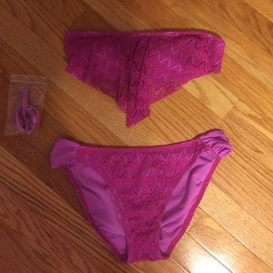 Purple crotchet bikini