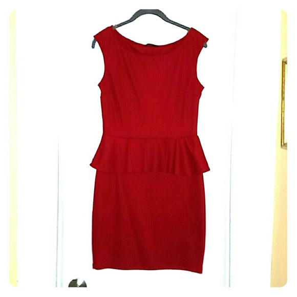 Cute Red peplum dress Size M