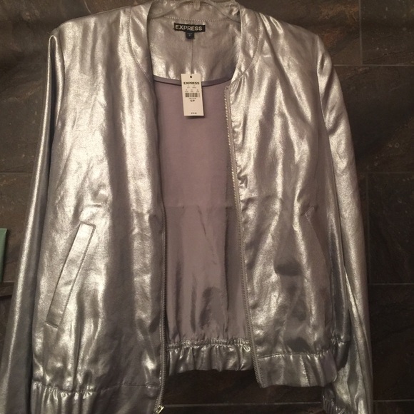 Sale 🎀Cute silver EXPRESS bomber jacket
