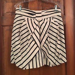 Anthropologie striped pleated skirt