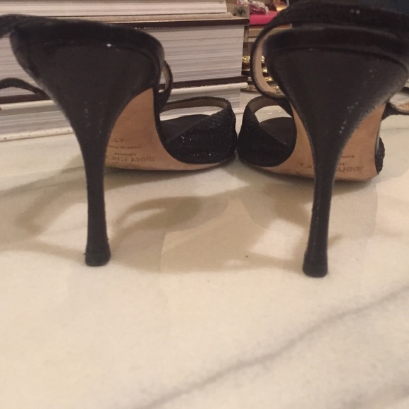 black glitter jimmy choo sandal - Picture 3 of 4