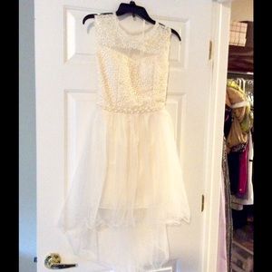 Custom ivory sheer dress