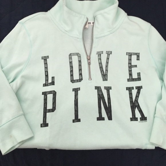 "LOVE PINK" half-zip sweatshirt