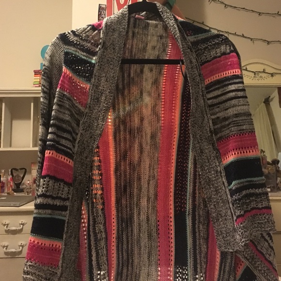 striped multicolor cardigan