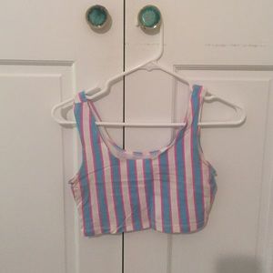 American Apparel Striped Crop Tank top