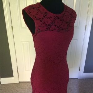 ModCloth Red Lace Bodycon Dress