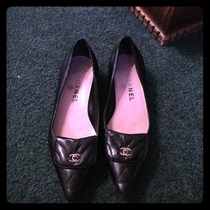 Chanel black flats