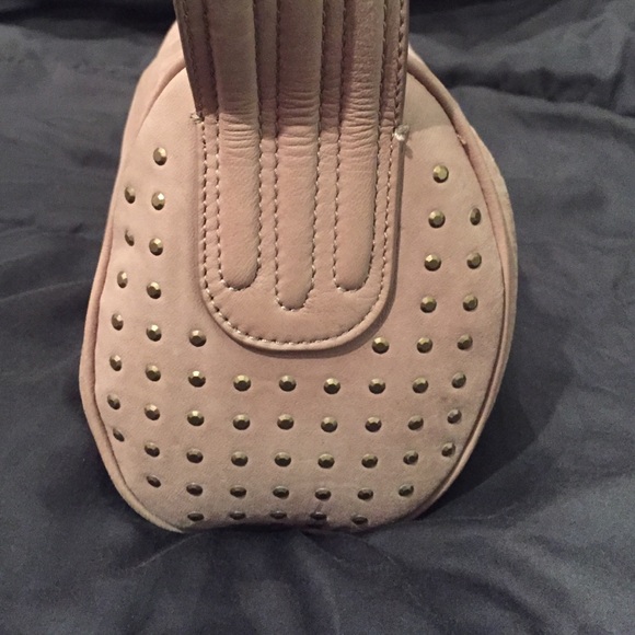 BCBGMaxAzria Cream Suede Studded Bag - Picture 4 of 4