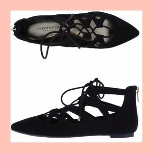 Black Lace-Up Flats--Christian Siriano for Payless