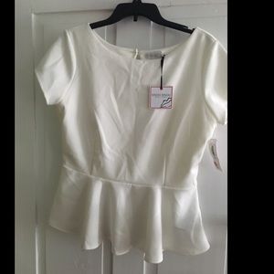 White peplum blouse