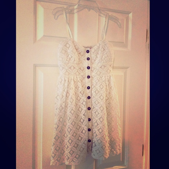 Ivory eyelet short dress -NWOT