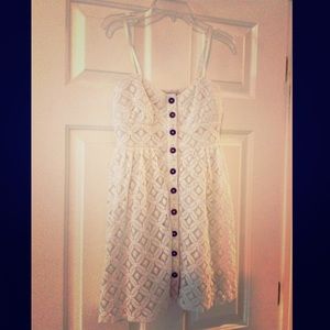 Ivory eyelet short dress -NWOT