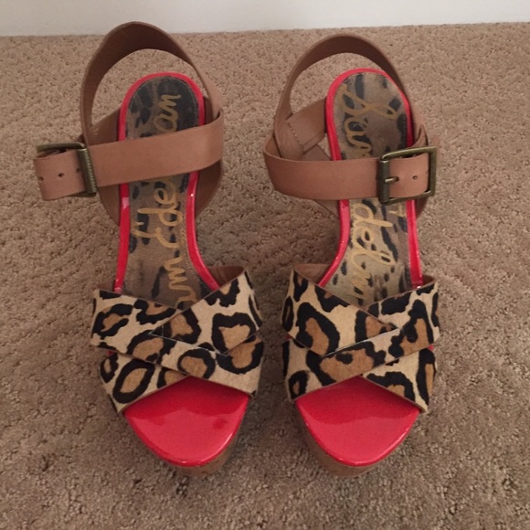 Sam Edelman cheetah wedges