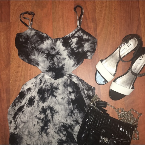 Lira Dresses & Skirts - Black and White Tie Dye Maxi Dress
