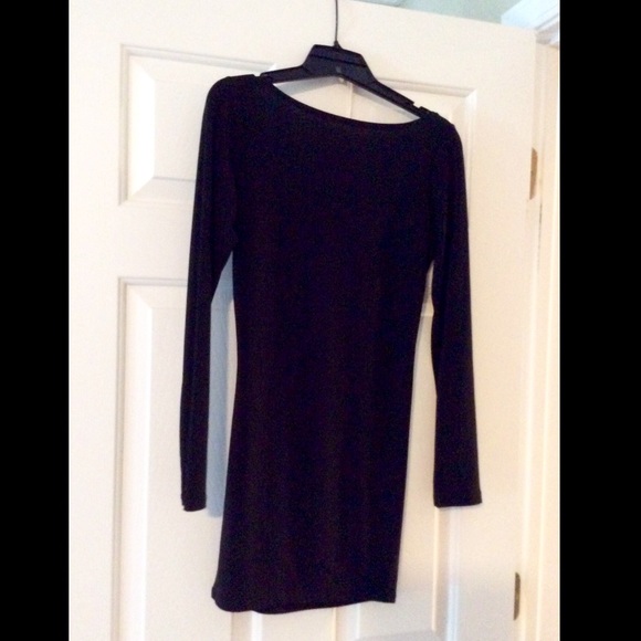 Black backless spandex dress