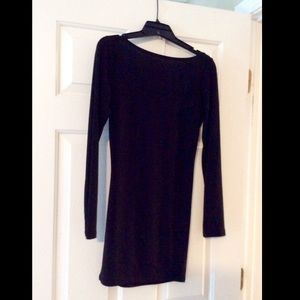 Black backless spandex dress