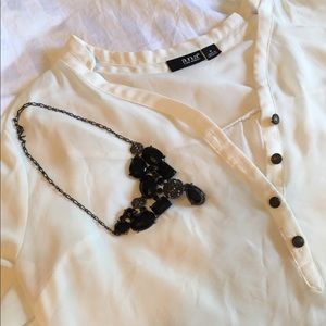 Off-White Sheer Henley