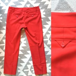 Chili red ankle croup trousers