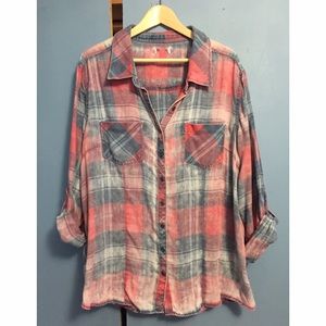 Plus Size Distressed '89 Flannel