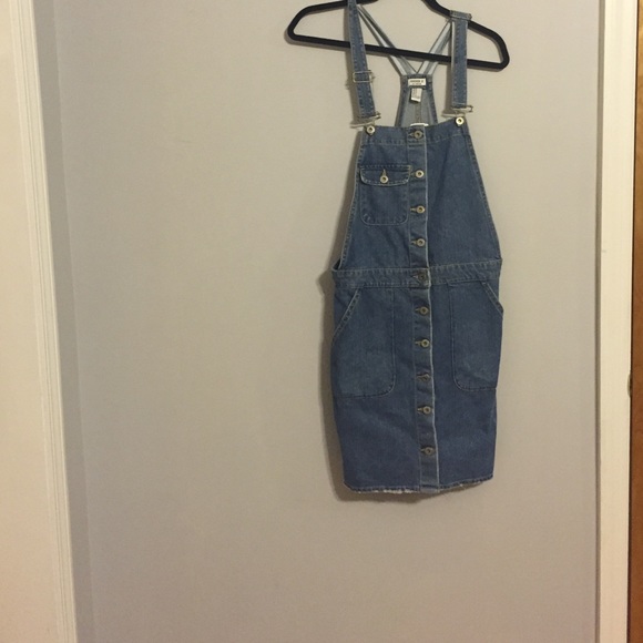Denim overall dress