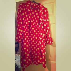 Hot pink/red polka dot Hotkiss robe - size large