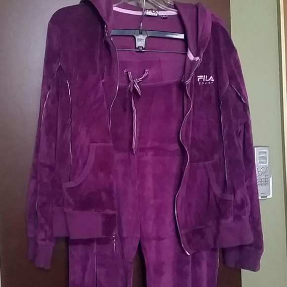 fila sweatsuit purple
