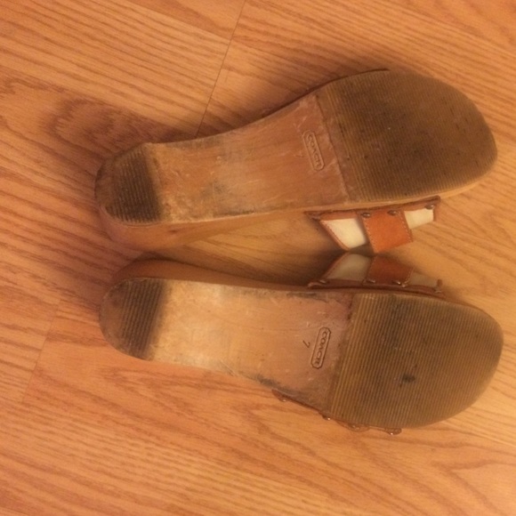 Coach Wooden Slide Sandals - Picture 2 of 3