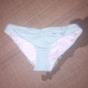 VS PINK teal sinched bikini bottoms