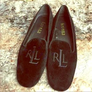 Ralph Lauren ALL Season Black Suede Loafers