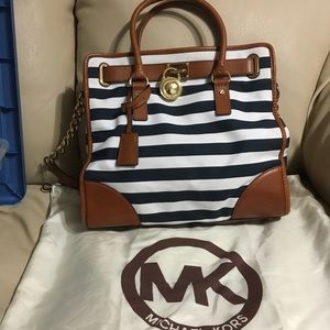 Michael Kors Hamilton striped bag OBO